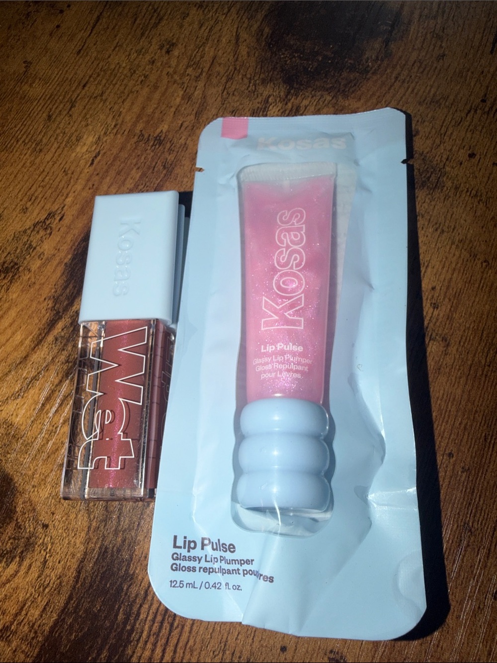 Kosas Lip Pulse Glassy Lip Plumper & Wet Lip Oil Duo — Pink & Rose